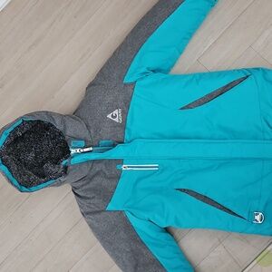 Gerry Kids teal and gray double winter coat